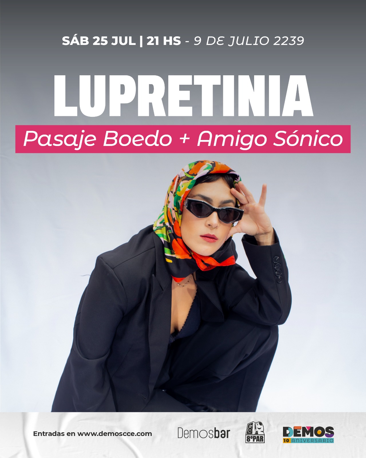 Lupretinia + Amigo Sónico + Pasaje Boedo