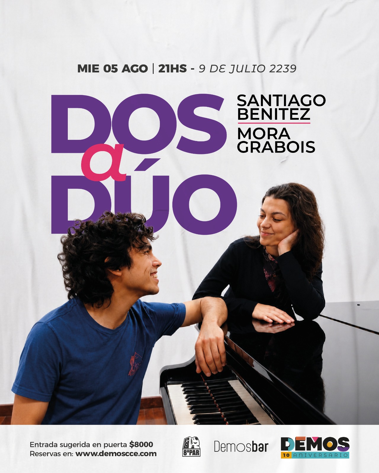 DOS A DÚO: Mora Grabois y Santi Benítez