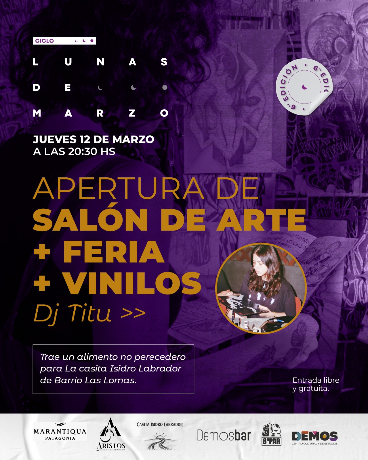 Apertura de Salón de Arte + Feria + Vinilos por DJ Titu