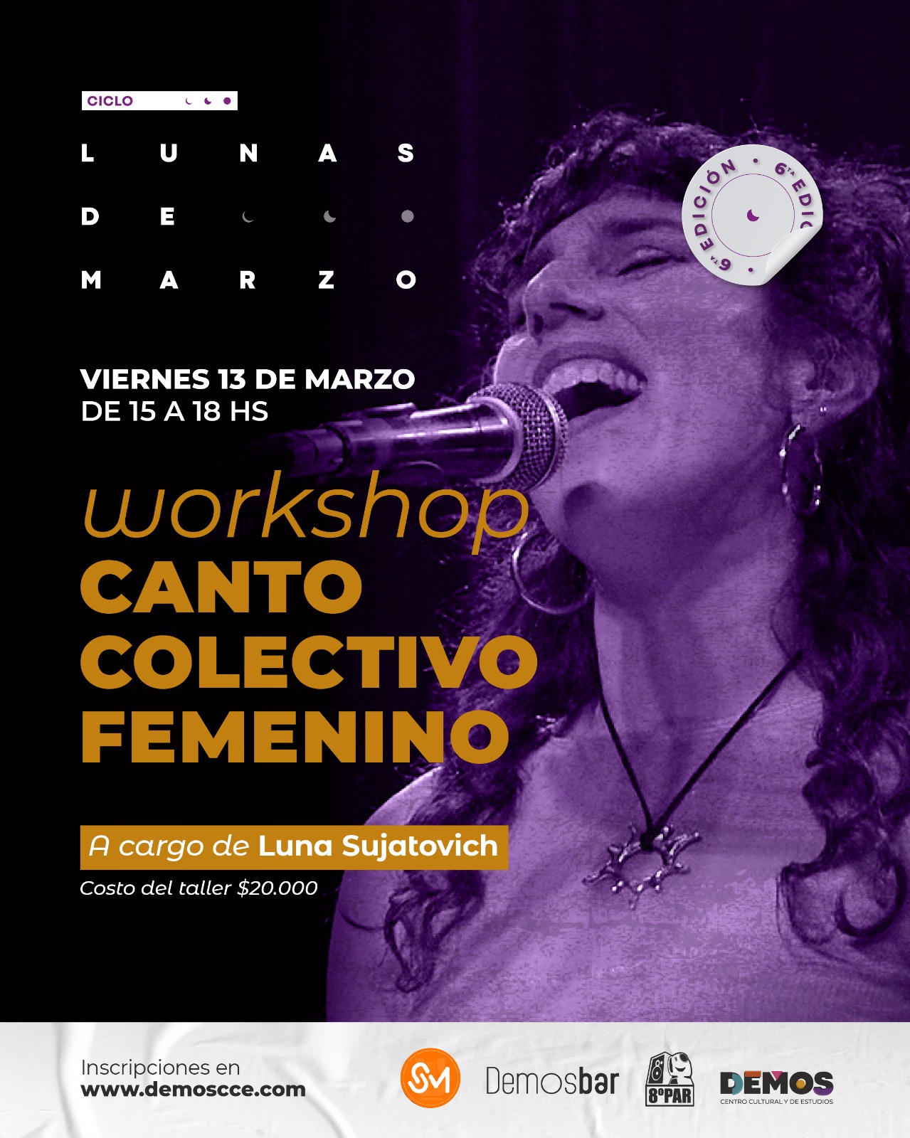 Workshop de Canto Colectivo Femenino con Luna Sujatovich